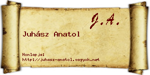 Juhász Anatol névjegykártya